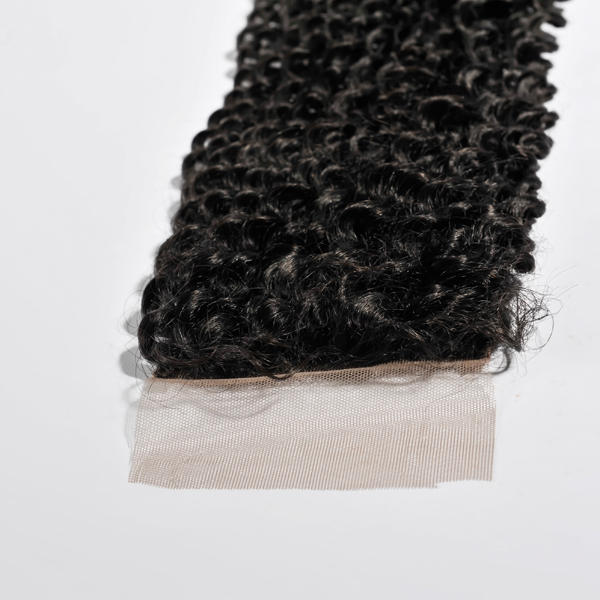  Virgin brazilian  kinky curl lace closure, instock Free part,middle part and three part YL097